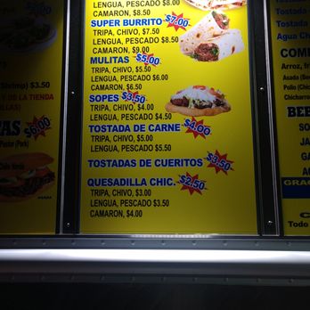 Tacos Eben-Ezer - Menu - Food Trucks Near Me - Madera, California