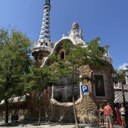 Exterior outside entrance of Parc Güell - Barcelona, B Exterior outside entrance of Parc Güell - Barcelona, B