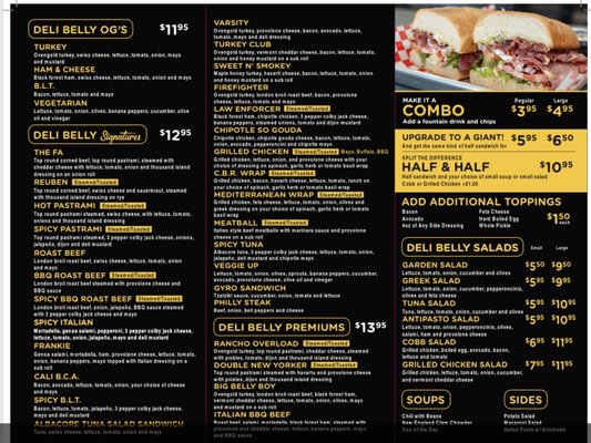 Menu photo 2 Deli Belly Lakeside, CA Menu photo 2 Deli Belly Lakeside, CA