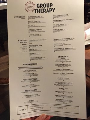 Menu photo 8 Group Therapy Austin, TX