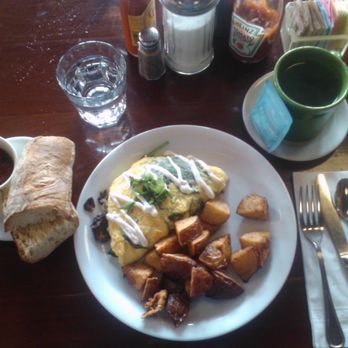 Bread and Ink Cafe - From left, phenomenal baguette and preserves, a good omelette, decent potatoes, and a $3.25 bag of Earl Grey tea. Very dichotomous. - Breakfast & Brunch Near Me - Portland, Oregon Bread and Ink Cafe - From left, phenomenal baguette and preserves, a good omelette, decent potatoes, and a $3.25 bag of Earl Grey tea. Very dichotomous. - Breakfast & Brunch Near Me - Portland, Oregon