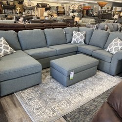 Great Rooms Furniture and Mattresses - England Malibu Sectional - customize fabric, pillows, size and features!