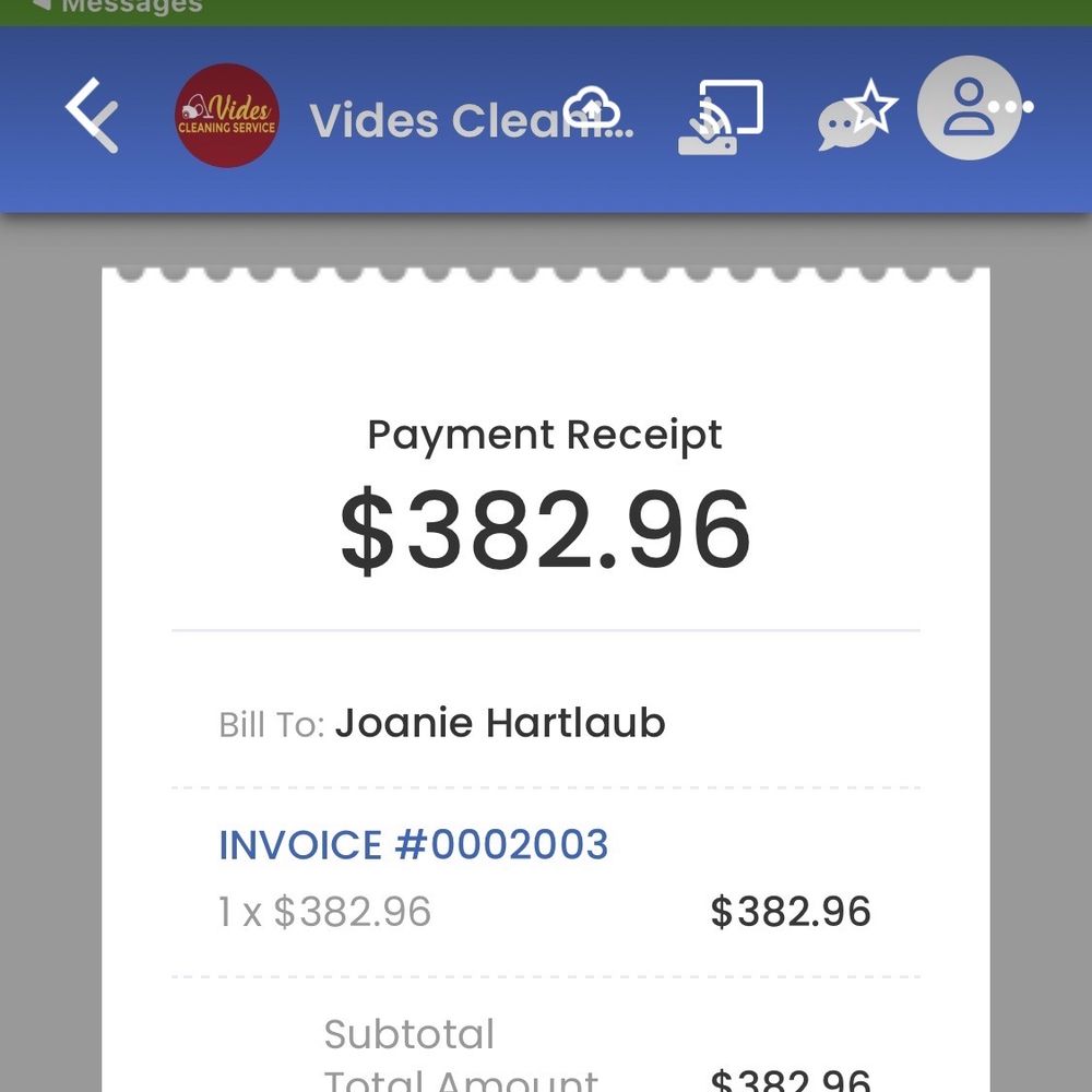 Vides Cleaning Service - This is what I was charged for 3 ppl @ $44 each per hour! - Home Cleaning Near Me Vides Cleaning Service - This is what I was charged for 3 ppl @ $44 each per hour! - Home Cleaning Near Me