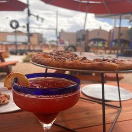 Amazing Pizza  and The tastiest Strawberry  Margarita
