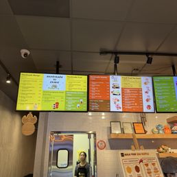 Menu board Menu board