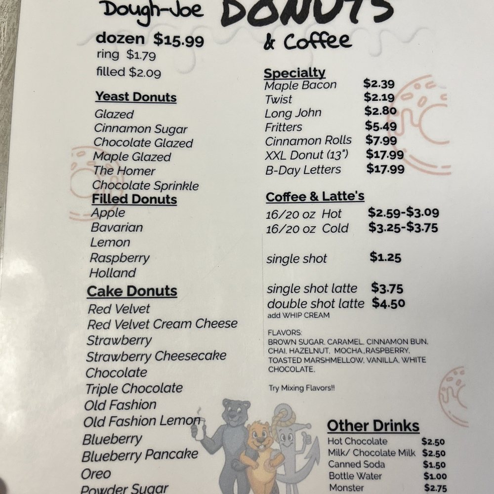 Beaver's Dough-Joe - prices for donuts and coffee - Donuts Near Me - Knoxville, Tennessee