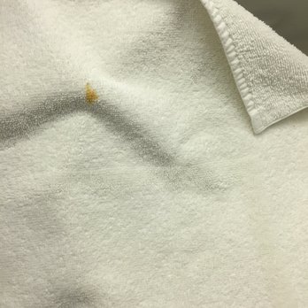 The Westin Jekyll Island - Stained towel at the Westin. Unfortunately stains on towels, bed lined etc. were the rule and not the exception. - Hotels Near Me - Jekyll Island, Georgia