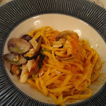 Vento di Sardegna - Tagliatelle con vongole, bottarga e calamaretti - Italian Near Me - Milan, Michigan Vento di Sardegna - Tagliatelle con vongole, bottarga e calamaretti - Italian Near Me - Milan, Michigan