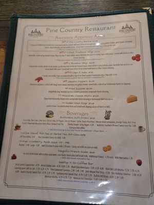 Menu photo 4 Pine Country Restaurant Williams, AZ
