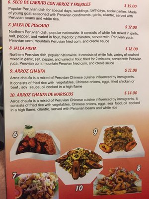 Menu photo 6 Manos Peruanas Tulsa, OK