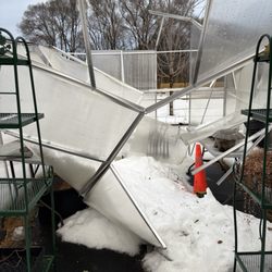 Harbor Freight Tools - This green house was purchased from harbor freight, 6". Of snow collapsed this. You should not sell this in Minnesota.