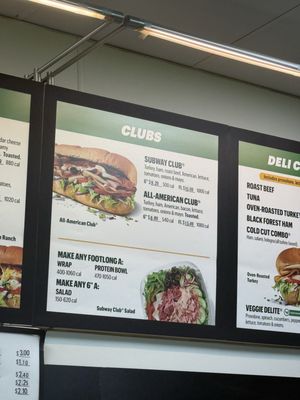 Menu photo 4 Subway La Crescenta, CA