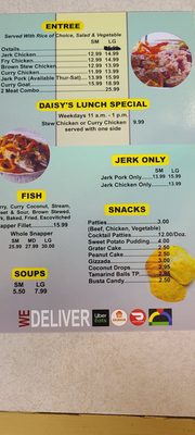 Menu photo 1 Daisy's Authentic Jamaican Restaurant Cypress, TX