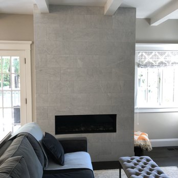 Creative Tile Master - Textured marble fireplace - Tiling Near Me - Hayward, California