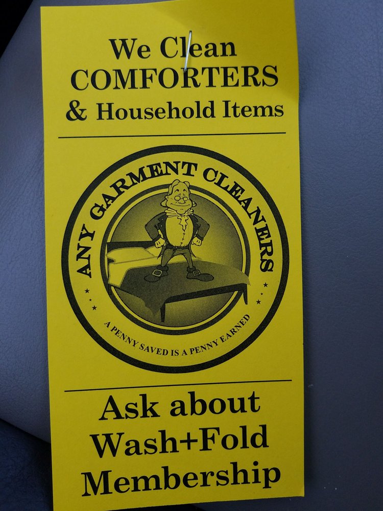 ANY GARMENT CLEANERS 5247 Marlton Pike, Merchantville, New Jersey