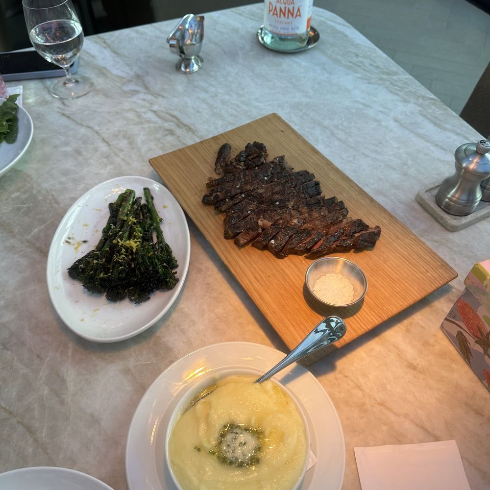 RH Rooftop Restaurant at RH Raleigh - steak, mashed potatoes, broccolini - Breakfast & Brunch Near Me - Raleigh, North Carolina RH Rooftop Restaurant at RH Raleigh - steak, mashed potatoes, broccolini - Breakfast & Brunch Near Me - Raleigh, North Carolina