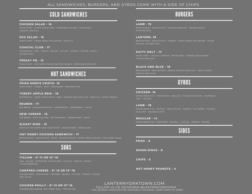 Menu photo 2 Lantern Yorktown, VA Menu photo 2 Lantern Yorktown, VA