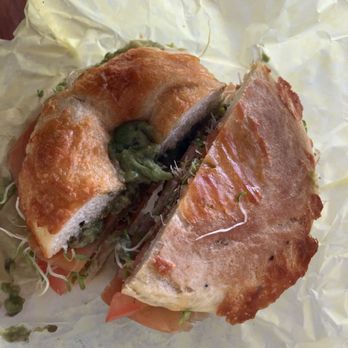 BoulTawns's Bakery & Cafe - Green chile bagel veggies and Lox - Bakeries Near Me - Santa Fe, New Mexico
