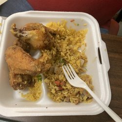 China King Chinese Restaurant - Chicken wings with pork fried rice
