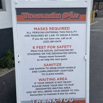 Tomato Pie Pizza Joint - Safety guidelines - Pizza Near Me - Silver Lake, California Tomato Pie Pizza Joint - Safety guidelines - Pizza Near Me - Silver Lake, California