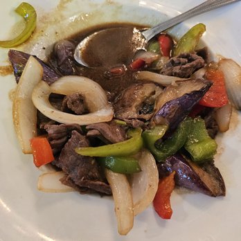 Rao Thai Eatery - Eggplant w/beef stir fry - Thai Near Me - Elk Grove, California Rao Thai Eatery - Eggplant w/beef stir fry - Thai Near Me - Elk Grove, California