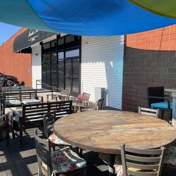 Sunsets - Shaded sitting area on deck outside of front entryway - Swimwear Near Me - Harbor City, California Sunsets - Shaded sitting area on deck outside of front entryway - Swimwear Near Me - Harbor City, California