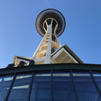 Space Needle - View looking up at The Needle - Landmarks & Historical Buildings Near Me - Seattle, Washington