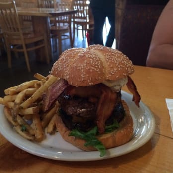 Sequoia Brewing - Bacon cheese burger with garlic fries. - American Near Me - Fresno, California