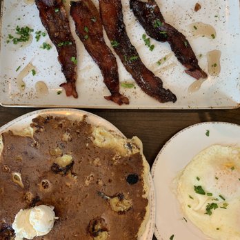 First Watch - Couldn't even eat it all . Banana grain pancake , maple bacon ! - Breakfast & Brunch Near Me - Chattanooga, Tennessee First Watch - Couldn't even eat it all . Banana grain pancake , maple bacon ! - Breakfast & Brunch Near Me - Chattanooga, Tennessee