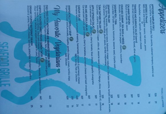 Menu photo 6 7 Seas San José del Cabo, BCS Menu photo 6 7 Seas San José del Cabo, BCS