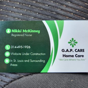G.A.P. Care - Business Card - Home Health Care Near Me G.A.P. Care - Business Card - Home Health Care Near Me