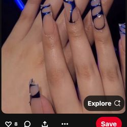 H&H Nail and Spa - This was the design they said they could do but failed at