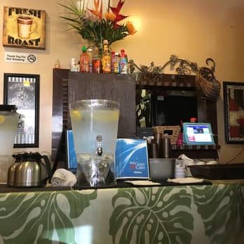 808 Grindz Cafe - Lots of hot sauce choices and ice cold H20 with lemon - Cafes Near Me - Lahaina, Hawaii 808 Grindz Cafe - Lots of hot sauce choices and ice cold H20 with lemon - Cafes Near Me - Lahaina, Hawaii