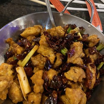 Mulan Bistro - Diced Chicken with Red Pepper , Szechuan Style #33 - Chinese Near Me - Collierville, Tennessee Mulan Bistro - Diced Chicken with Red Pepper , Szechuan Style #33 - Chinese Near Me - Collierville, Tennessee