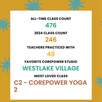 CorePower Yoga - Westlake Village - My year in review! - Yoga Near Me - Thousand Oaks, California