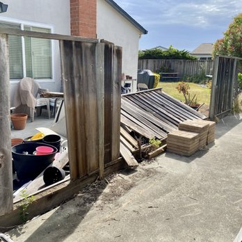 Hermanos Fence - Before - old damaged fence - Fences & Gates Near Me Hermanos Fence - Before - old damaged fence - Fences & Gates Near Me