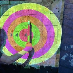 LumberjAxe - Practicing with the ol standard bullseye. But there were many different games available