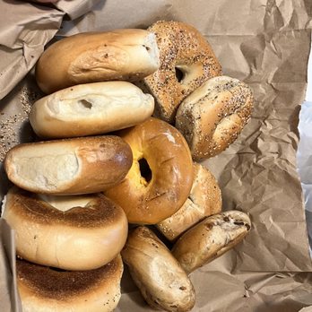 Dyker Park Bagels - bagels piled on top of each other - Bagels Near Me - Brooklyn, New York Dyker Park Bagels - bagels piled on top of each other - Bagels Near Me - Brooklyn, New York
