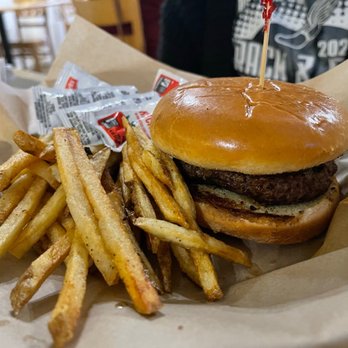 Mikey C's Cuisine - Hamburger with ketchup and pickle with french fries - Salad Near Me - Fairmont, West Virginia Mikey C's Cuisine - Hamburger with ketchup and pickle with french fries - Salad Near Me - Fairmont, West Virginia