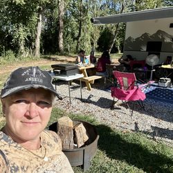 Happy Trails RV Park - Our huge camping spot!