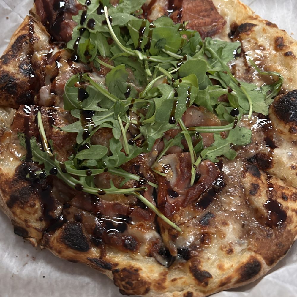 Appleseeds Restaurant - Prosciutto, cheese and arugula pizza with balsamic glaze. - New American Near Me - Leominster, Massachusetts
