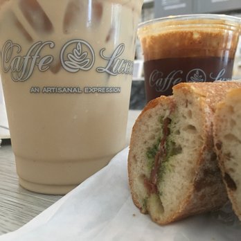 Caffe Luxxe - Iced latte, iced caffe frizzante + prosciutto sandwich . Perfect start to the day! - Coffee Roasteries Near Me - Los Angeles, California