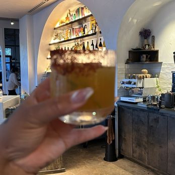Jun - Gochu Mango, tasted like an orange/mango popsicle - New American Near Me - Houston, Texas