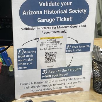 Arizona History Museum - Parking validation info - Museums Near Me - Tucson, Arizona Arizona History Museum - Parking validation info - Museums Near Me - Tucson, Arizona