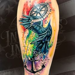 Neo traditional tattoo done by infamous ink tattoo artist in joint base Charleston, SC
