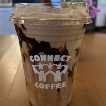 Connect Coffee - Iced Peanut Buttercup Latte - Coffee & Tea Near Me - Visalia, California