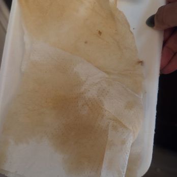 Whataburger - This is just some of the old grease from the fish not all.... I never had a fish sandwich loaded with grease. - Fast Food Near Me - Arlington, Texas