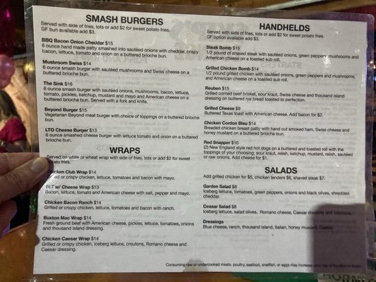 Menu photo 2 Skip's Lounge Buxton, ME