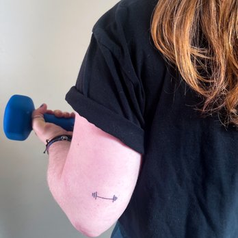 Ink Mindset Studios - New small fine line barbell tattoo - Tattoo Near Me - San Diego, California Ink Mindset Studios - New small fine line barbell tattoo - Tattoo Near Me - San Diego, California