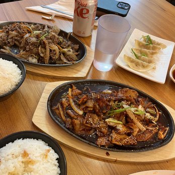 Kimchi Pop - Doeji Bulgogi on the right and Ribeye Bulgogi on the left - Korean Near Me - Chicago, Illinois